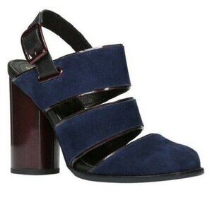 Aldo Rise Heels Ostwald Helgason Blue Suede Shoes Sz US 6 EU 37 UK 4